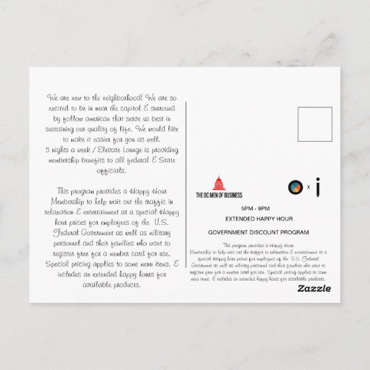 Welkomstbrief Briefkaart (Achterkant)