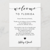 Welkomstbrief en Kaart van het weekend (Voorkant)