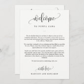 Welkomstbrief en reisdag Welkomsttas (Voorkant / Achterkant)