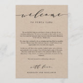 Welkomstbrief en reisdag Welkomsttas Programma (Voorkant)