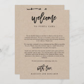 Welkomstbrief en reisdag Welkomsttas Programma (Voorkant / Achterkant)