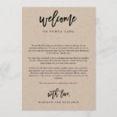 Welkomstbrief en reisdag Welkomsttas Programma (Voorkant)