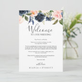 Welkomstbrief en reisroute bij Blush en Navy Flowe (Staand voorkant)