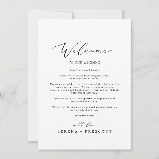 Welkomstbrief en reisroute van het Delicate Black (Voorkant)