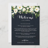 Welkomstbrief groene witte Floral Blue Wedding (Voorkant)