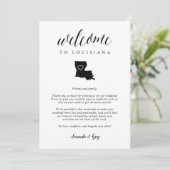 Welkomstbrief Louisiana Wedding & Itinerary (Staand voorkant)