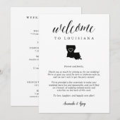 Welkomstbrief Louisiana Wedding & Itinerary (Voorkant / Achterkant)