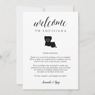 Welkomstbrief Louisiana Wedding & Itinerary
