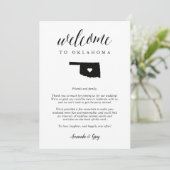 Welkomstbrief Oklahoma Wedding & Reisroute (Staand voorkant)