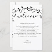 Welkomstbrief van het Wissel van het Wijnstokwedde (Voorkant / Achterkant)