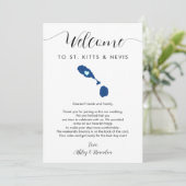 Welkomstbrief van St. Kitts en Nevis Wedding (Staand voorkant)