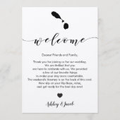 Welkomstbrief van St. Kitts en Nevis Wedding Programma (Voorkant)