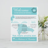 Welkomstbrief voor bruiloft Dominicaanse Republiek (Staand voorkant)