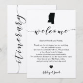 Welkomstbrief voor Mississippi Wedding & Reisroute Programma (Voorkant / Achterkant)