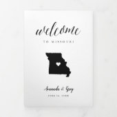 Welkomstbrief voor Missouri Wedding & Reisroute Drieluik Programma (Cover)