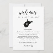 Welkomstbrief West Virginia Wedding & Itinerary (Voorkant)