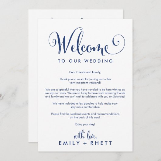 Welkomstbrief Zuid-Belle marine Programma (Voorkant / Achterkant)