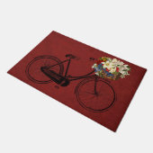 welkomstdeurmat rode fiets deurmat (Schuin)
