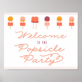 Welkomstdeurteken popsiche Party Poster