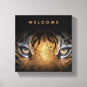 Welkomstdoek van het tijgergezicht canvas afdruk