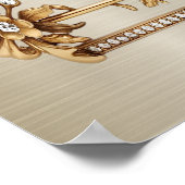 Welkomstfeest Golden  Rectangle Dimond Poster (Hoek)