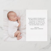 Welkomstfoto | Baby - Aankondiging van de geboorte (Achterkant)