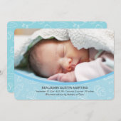 Welkomstfoto geboorteaankondiging aankondiging (Voorkant / Achterkant)