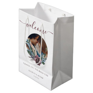 Welkomstfoto's van bruiloft medium cadeauzakje