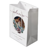 Welkomstfoto's van bruiloft medium cadeauzakje (Achterkant Gekanteld)