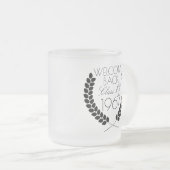 welkomstklasse van matglas koffiemok (Voorkant rechts)