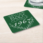 welkomstklasse van vierkante kartonnen onderzetter (Schuin)