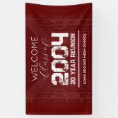 Welkomstles van 2004 20 jaar High School Reunion Spandoek (Verticaal)