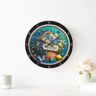 Welkomstmand vlinder muur klok
