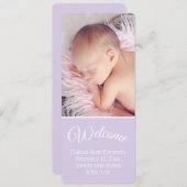 Welkomstmededeling Baby (Voorkant / Achterkant)