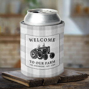 Welkomstnaam Boerderij Tractor White Play Blikjeskoeler