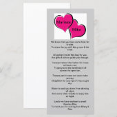 Welkomstnotitie voor bruiloft Kaart (Voorkant / Achterkant)