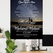 Welkomstonderteken voor bruiloft poster (Thuiskantoor)