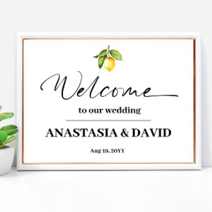 WelkomstPoster voor Lemon Wedding Poster