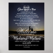 Welkomstscherm voor bruiloft poster (Voorkant)