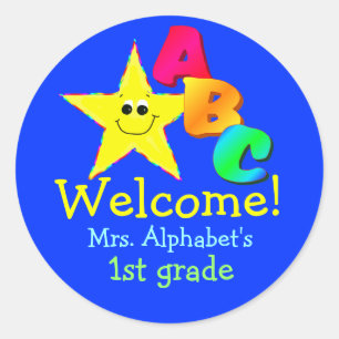 Welkomstschoolstickers Ronde Sticker