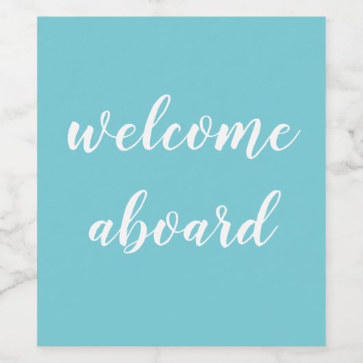 welkomstscript wijn etiket (Enkel label)