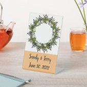 Welkomstsignaal met floral bloemen reclamebord met voetstuk (Insitu)