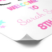 Welkomstsignalen van Green Cloud Unicorn Poster (Hoek)