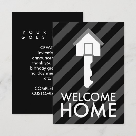 welkomstsleutel kaart (Voorkant / Achterkant)