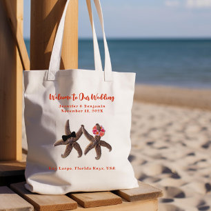 Welkomsttas van Starfish Bride in Groom Wedding Tote Bag