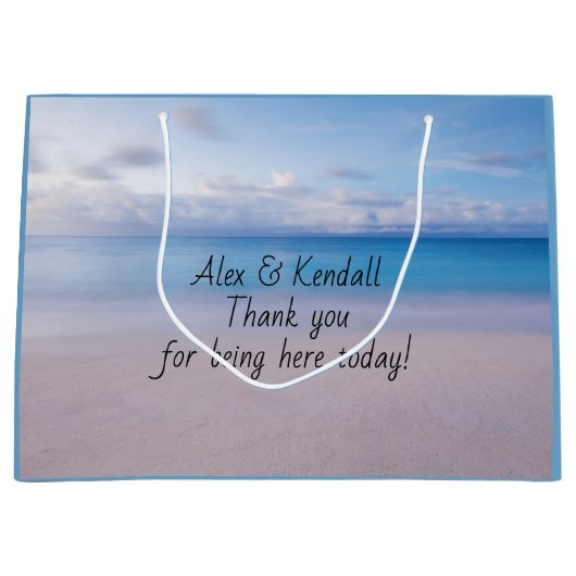 Welkomsttas voor beach Scene Paper Weddenschap Groot Cadeauzakje (Voorkant)