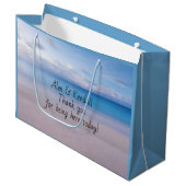 Welkomsttas voor beach Scene Paper Weddenschap Groot Cadeauzakje (Voorkant Gekanteld)
