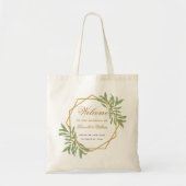 Welkomsttas voor bruiloft - Botanische Geometrisch Tote Bag (Voorkant)