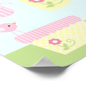 Welkomstteken baby wasgoed Baby shower Poster (Hoek)