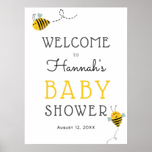 Welkomstteken bije Baby shower Poster